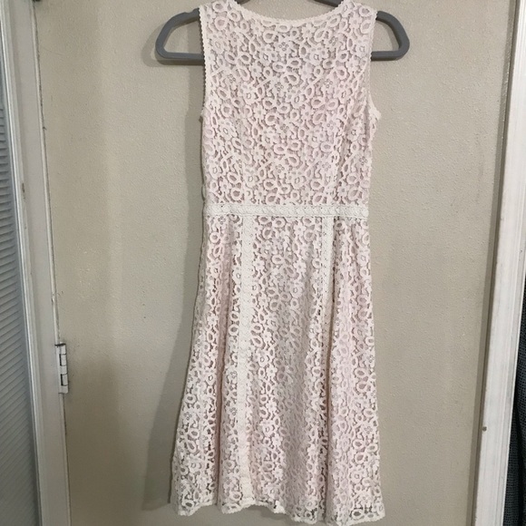 Ann Taylor Petites lace A line midi dress Sz 4 summer spring boho hobo - Picture 3 of 7